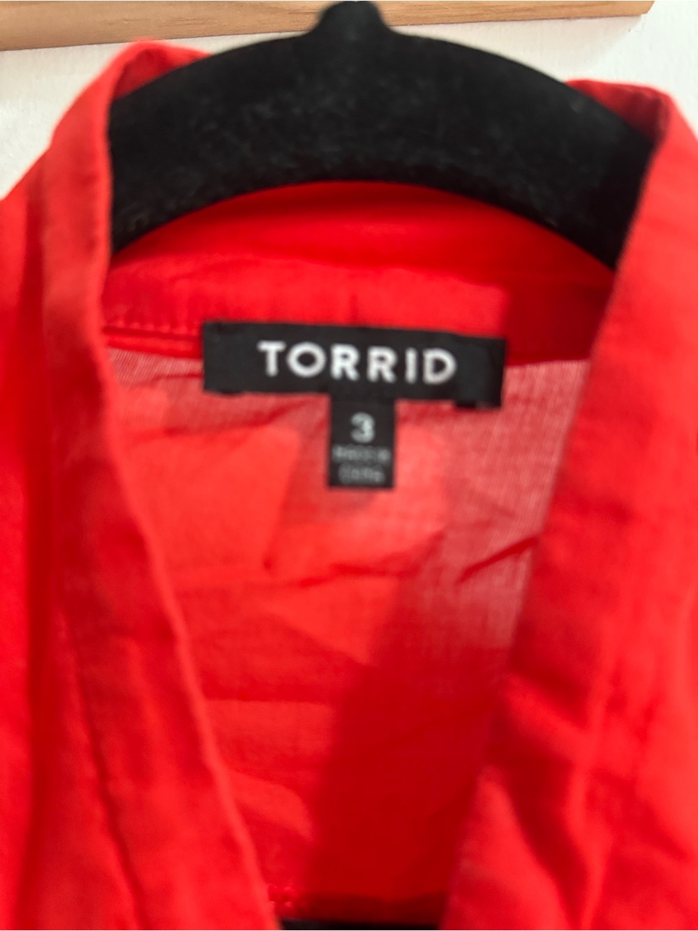 Torrid Bright Red Sheer Open Cardigan - Picture 2 of 3